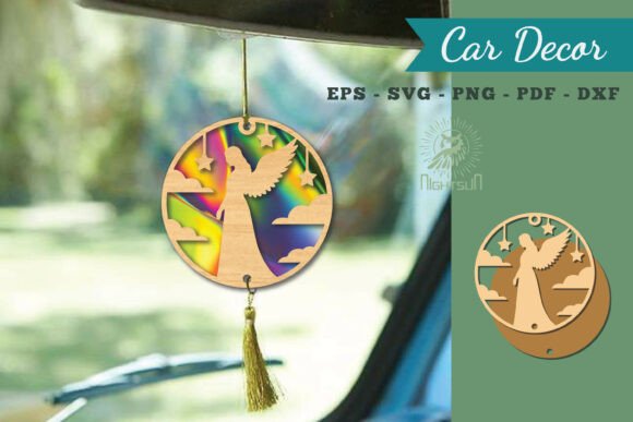 Angel Mom Lasercut Car Decor SVG 5 Review for Real Embroidery Projects
