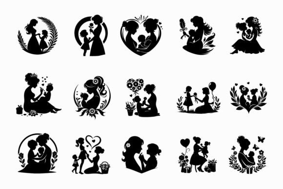 Mother s Day Silhouette Vector Design Review