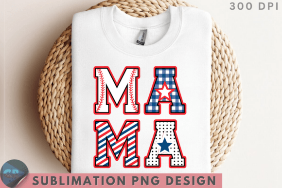 Retro Baseball Mama PNG Design Review for Real Embroidery Projects