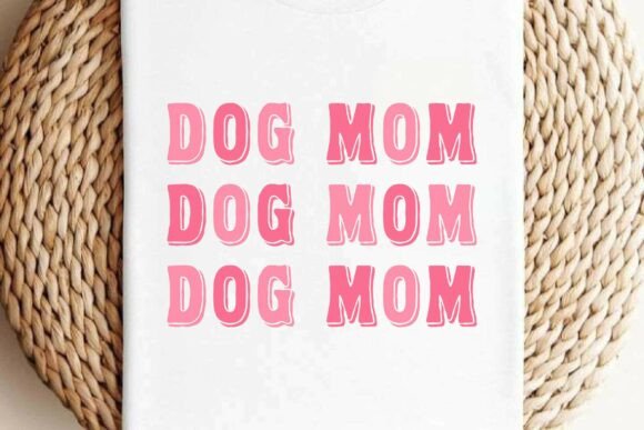 Retro Dog Mom Design for Embroidery Projects